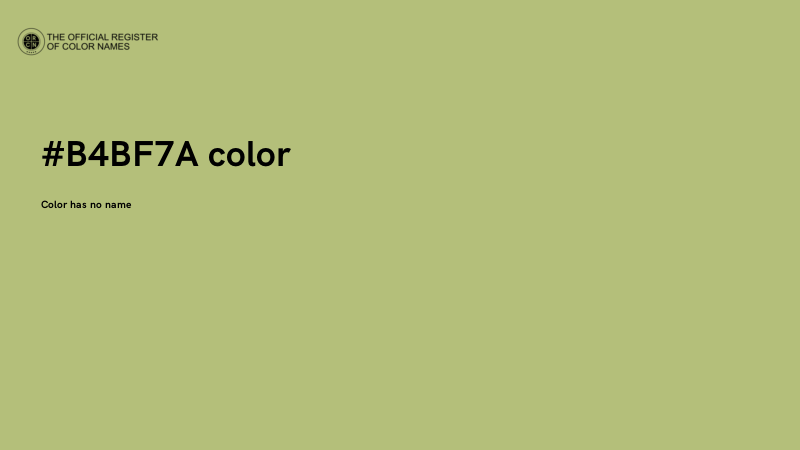 #B4BF7A color image