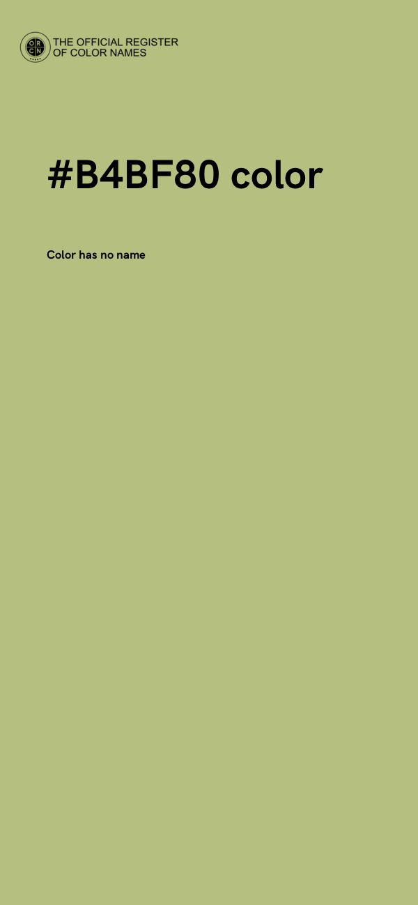 #B4BF80 color image