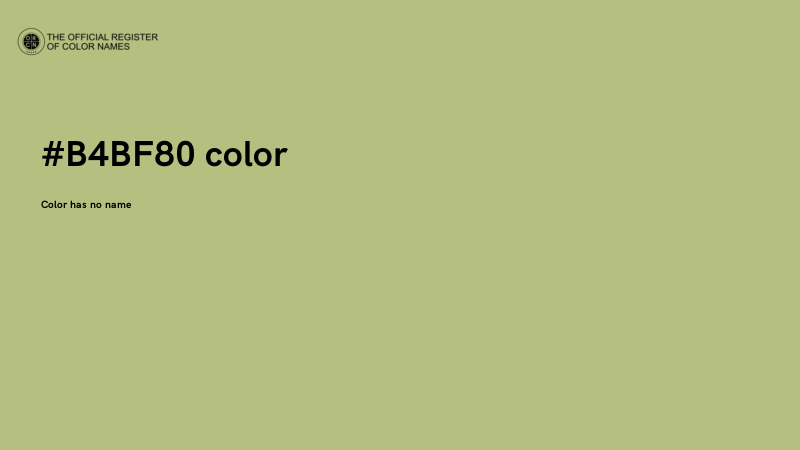 #B4BF80 color image