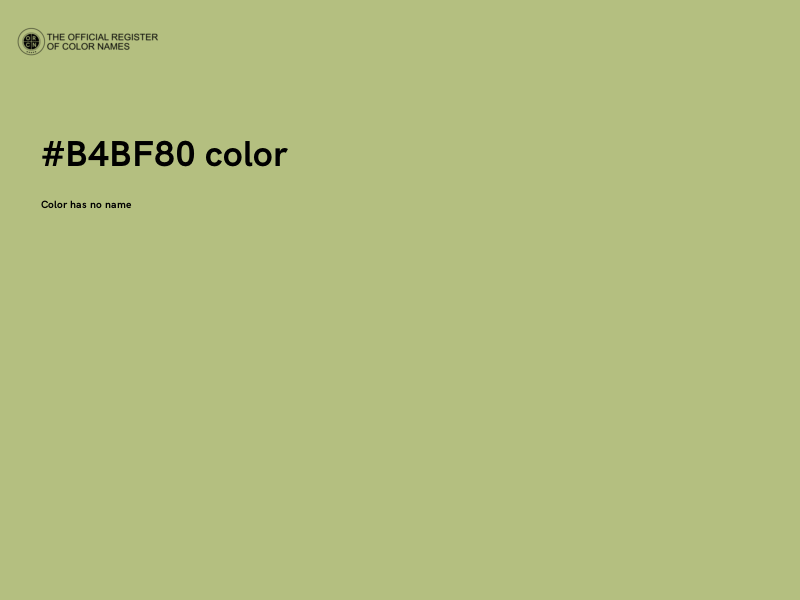 #B4BF80 color image