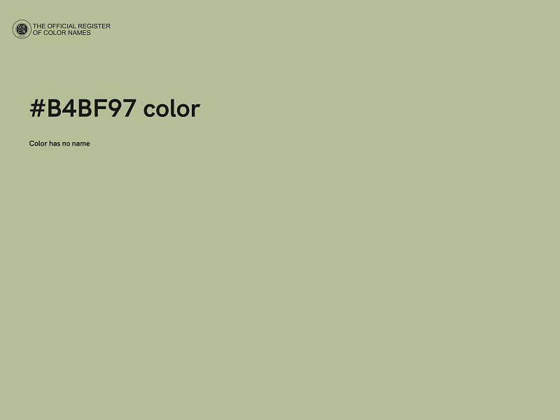 #B4BF97 color image