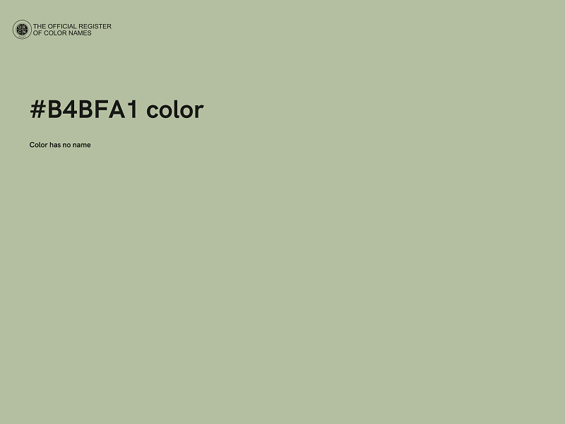 #B4BFA1 color image