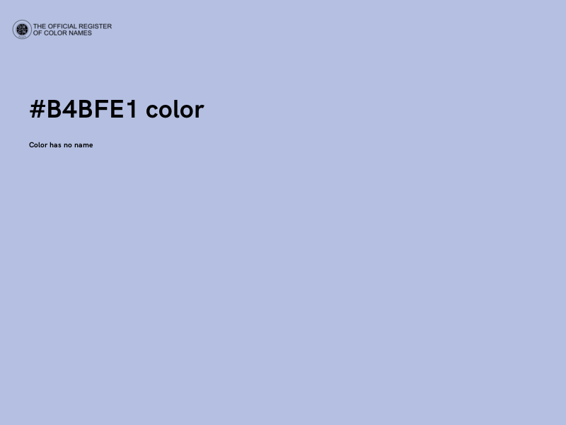 #B4BFE1 color image