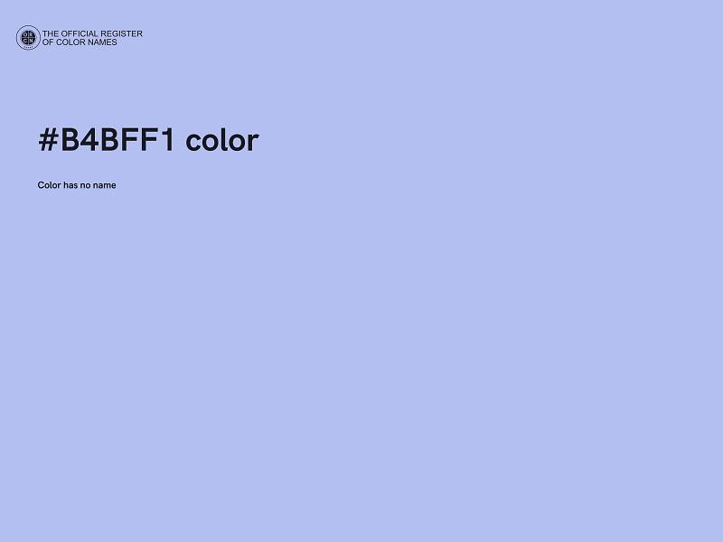 #B4BFF1 color image