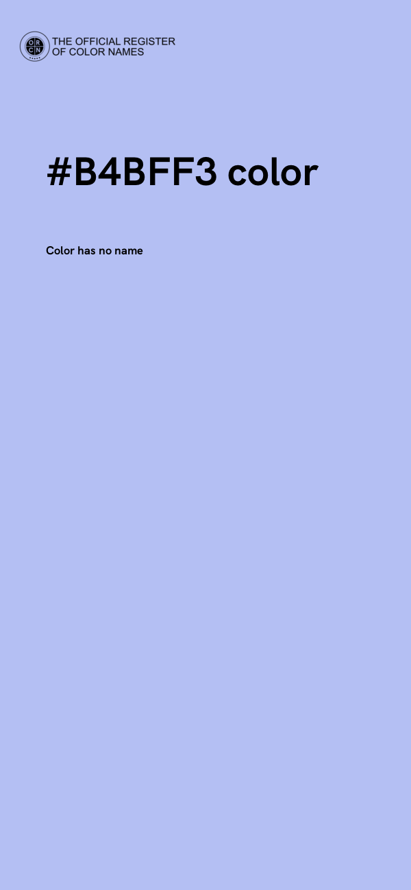 #B4BFF3 color image