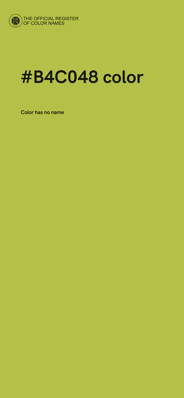 #B4C048 color image
