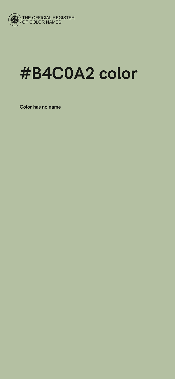 #B4C0A2 color image