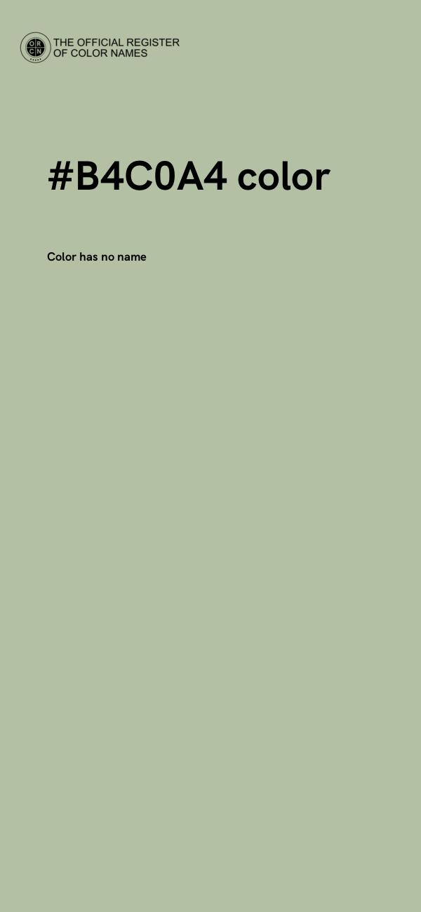 #B4C0A4 color image