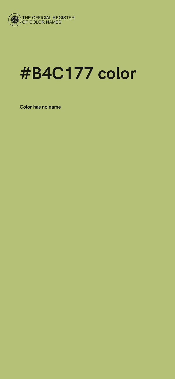 #B4C177 color image