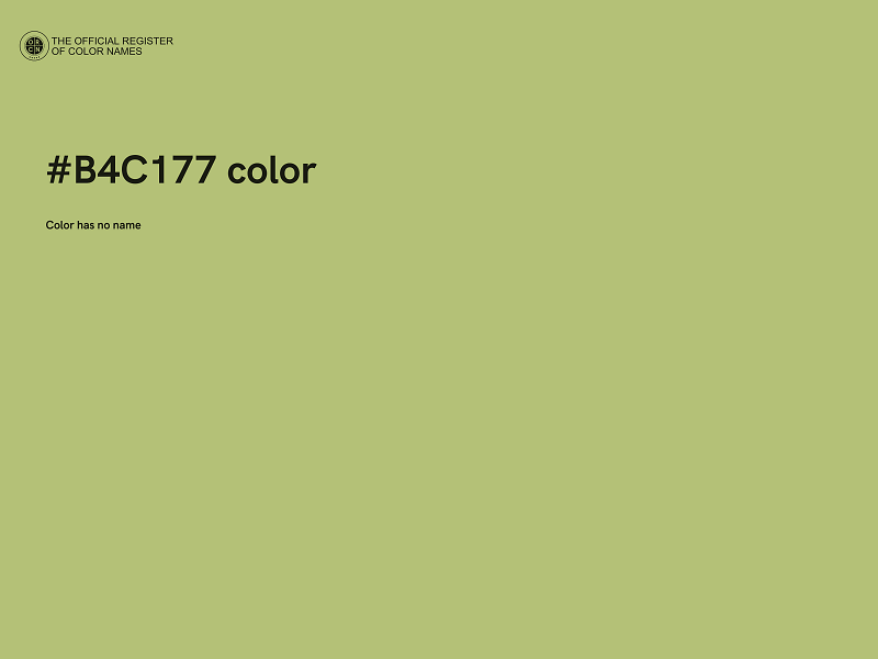 #B4C177 color image
