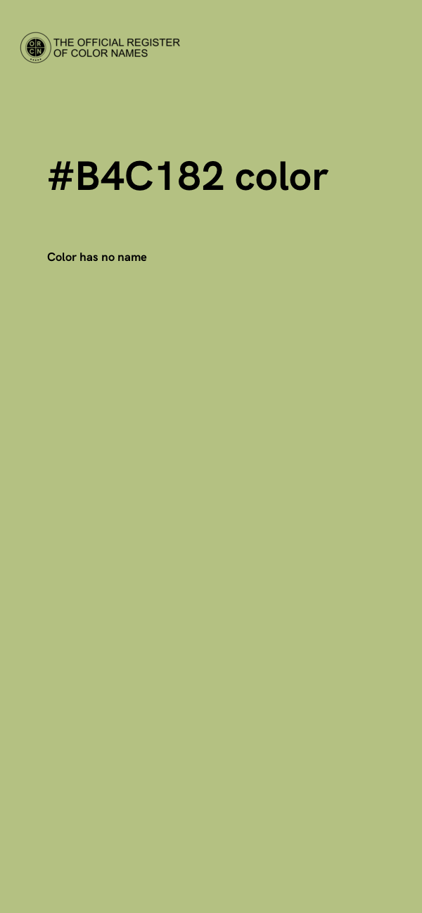 #B4C182 color image
