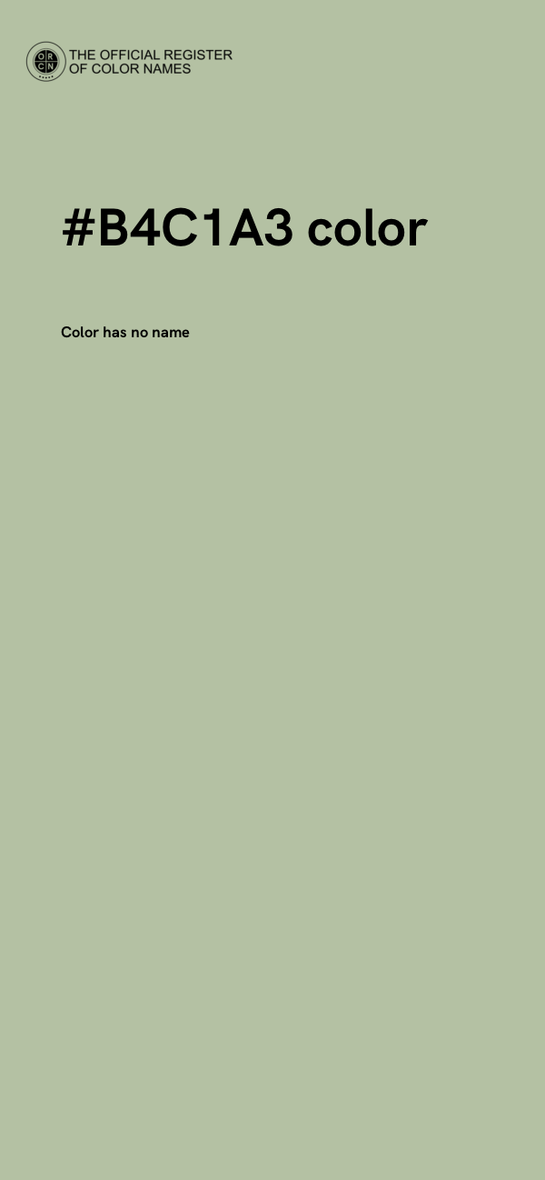#B4C1A3 color image