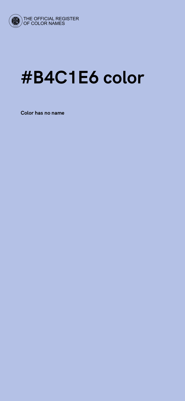 #B4C1E6 color image