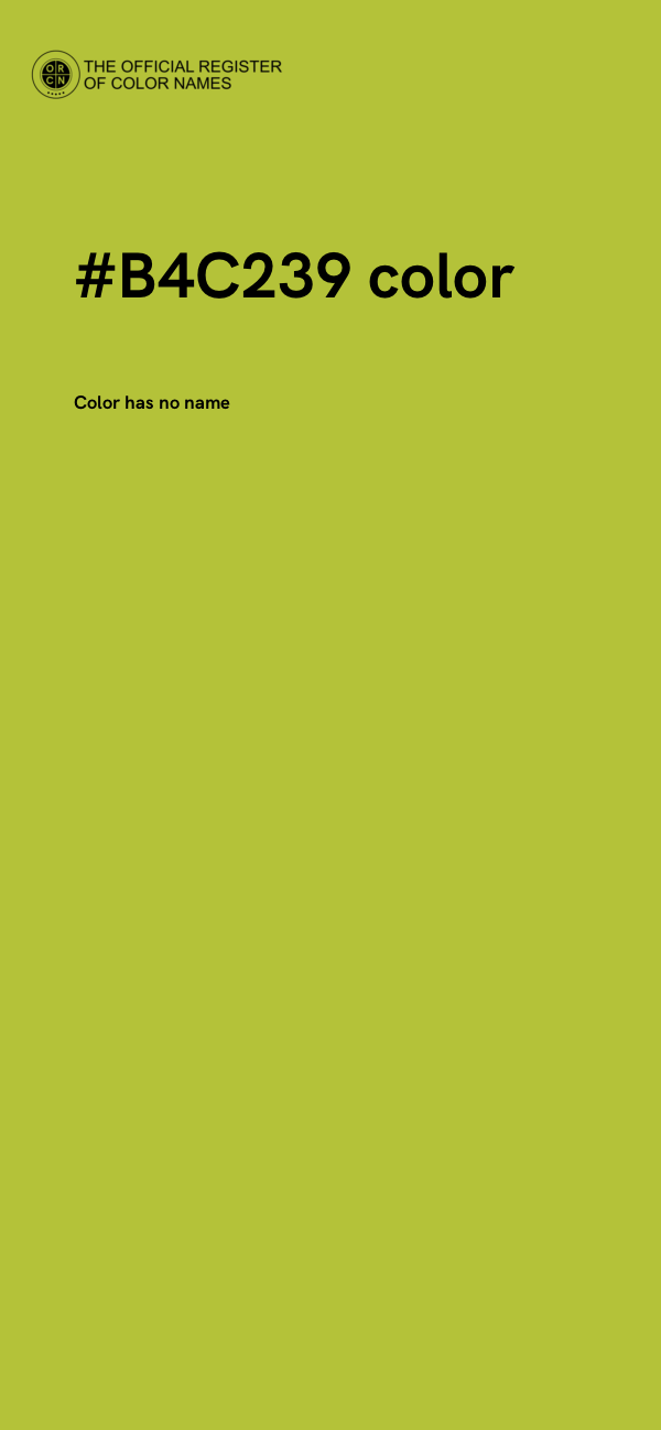 #B4C239 color image