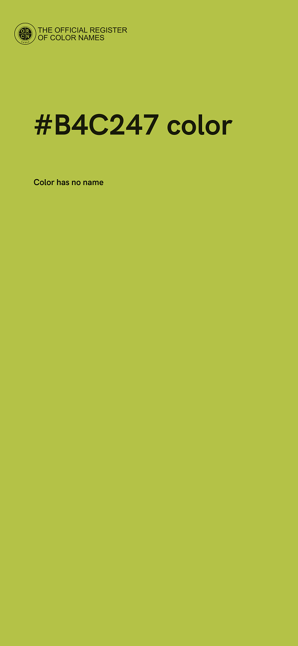 #B4C247 color image
