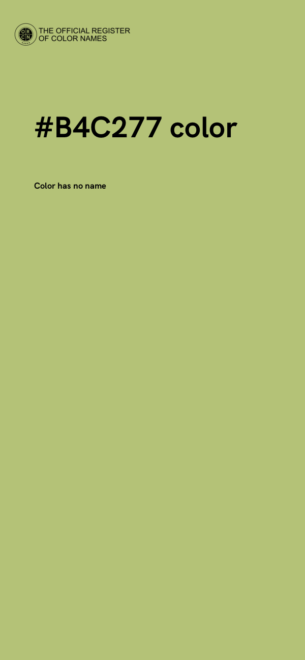 #B4C277 color image