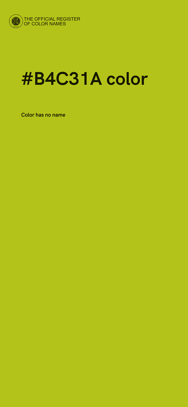 #B4C31A color image