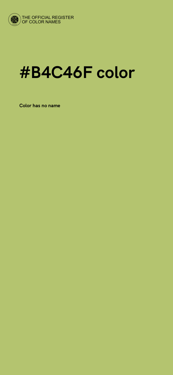 #B4C46F color image