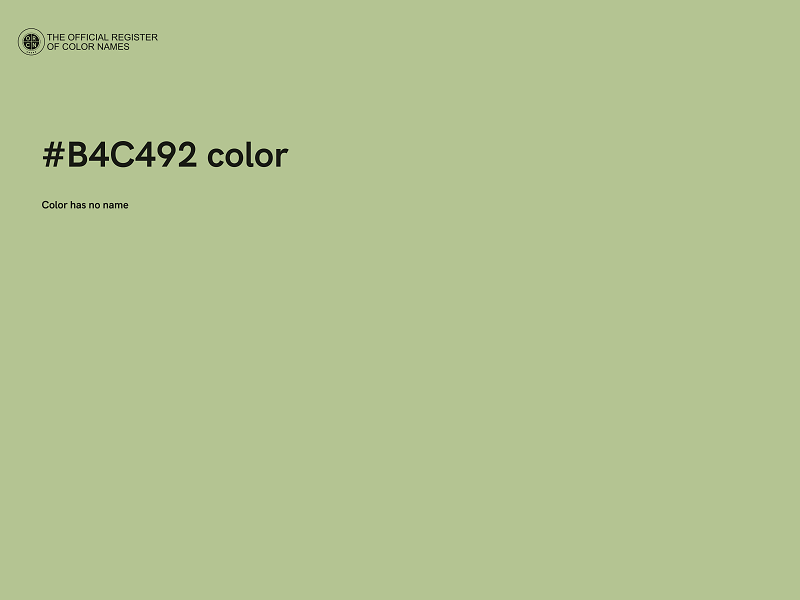 #B4C492 color image