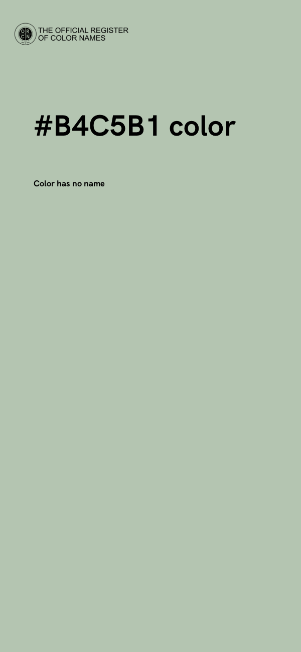 #B4C5B1 color image