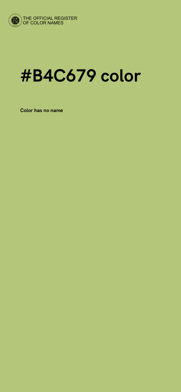 #B4C679 color image