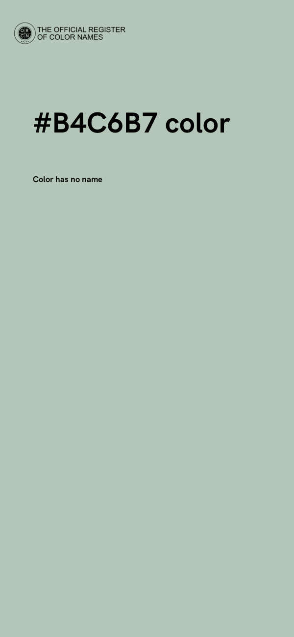 #B4C6B7 color image