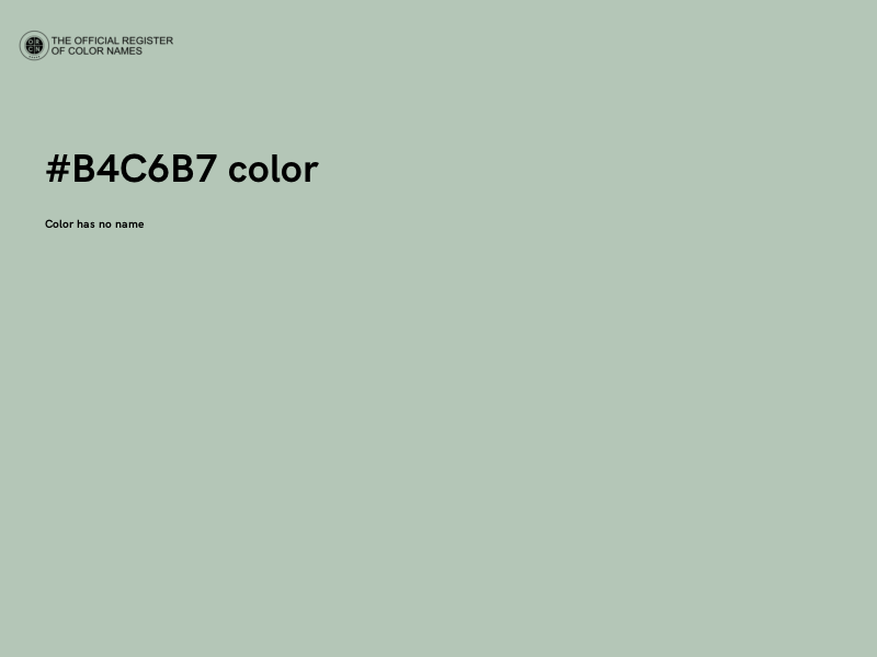 #B4C6B7 color image