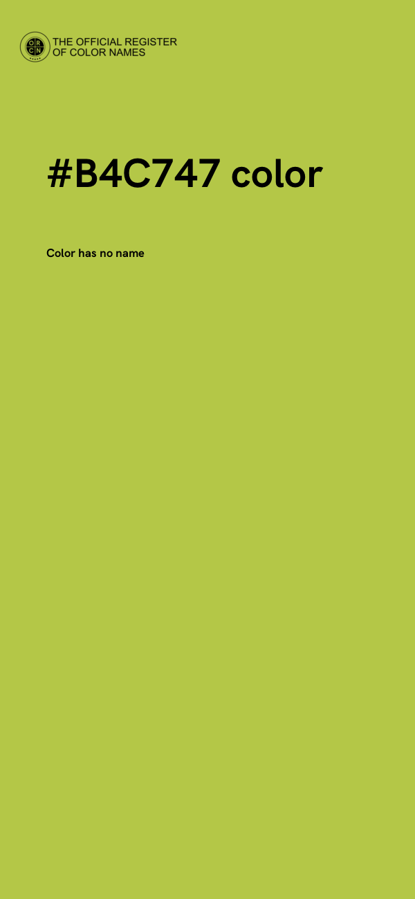 #B4C747 color image