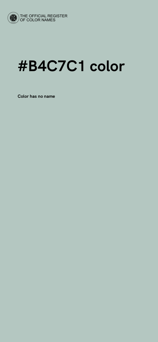 #B4C7C1 color image