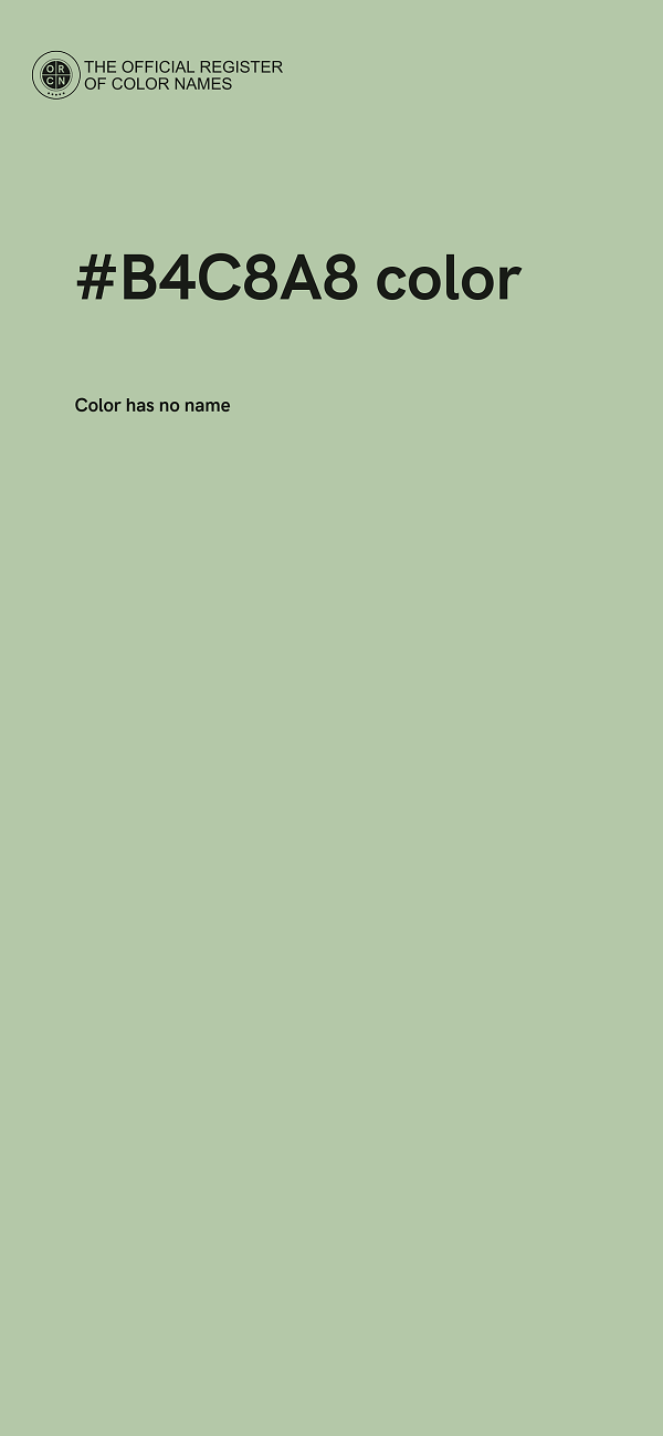 #B4C8A8 color image