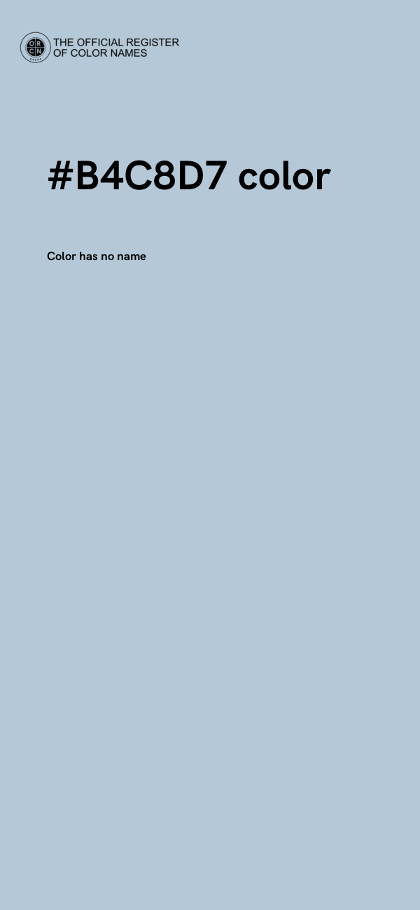#B4C8D7 color image