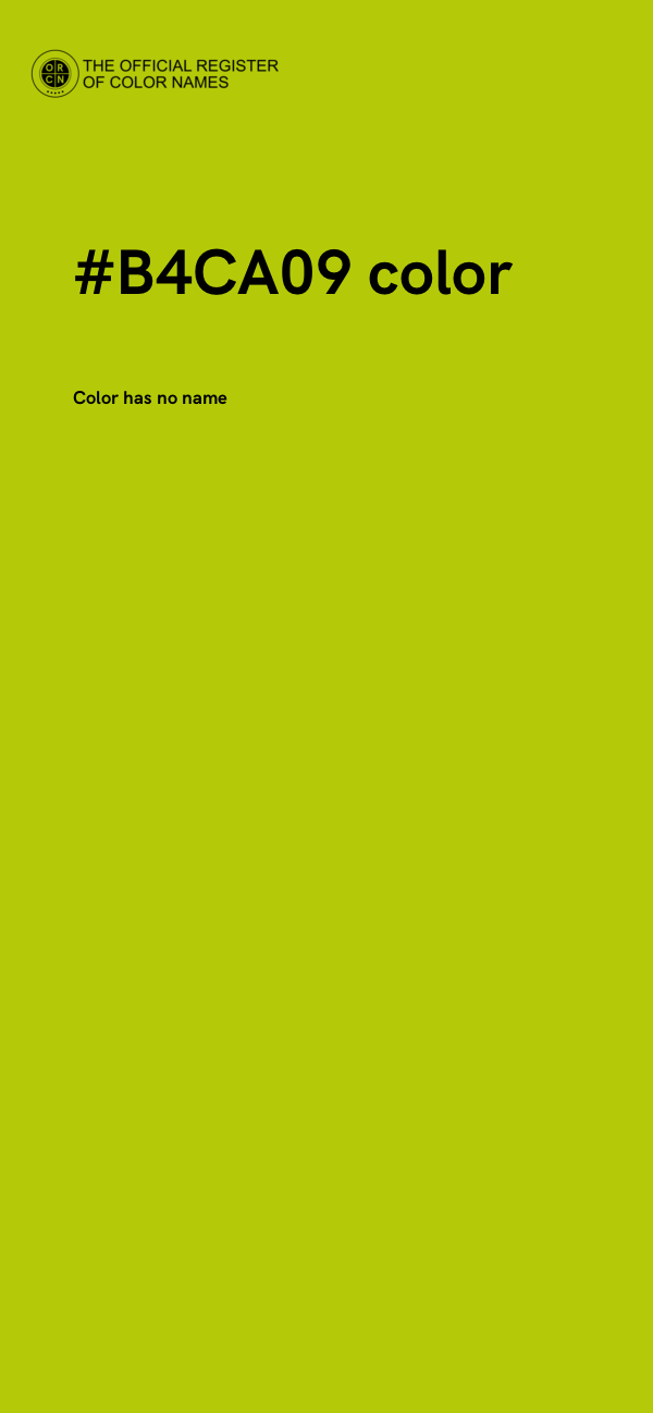 #B4CA09 color image