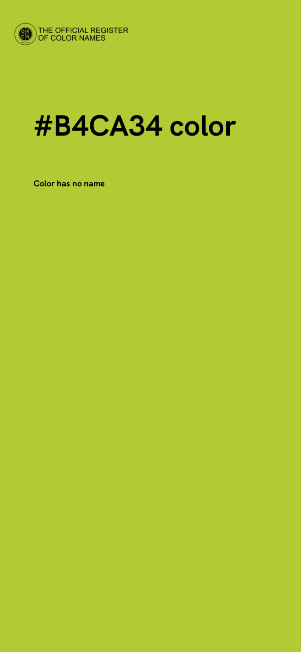 #B4CA34 color image