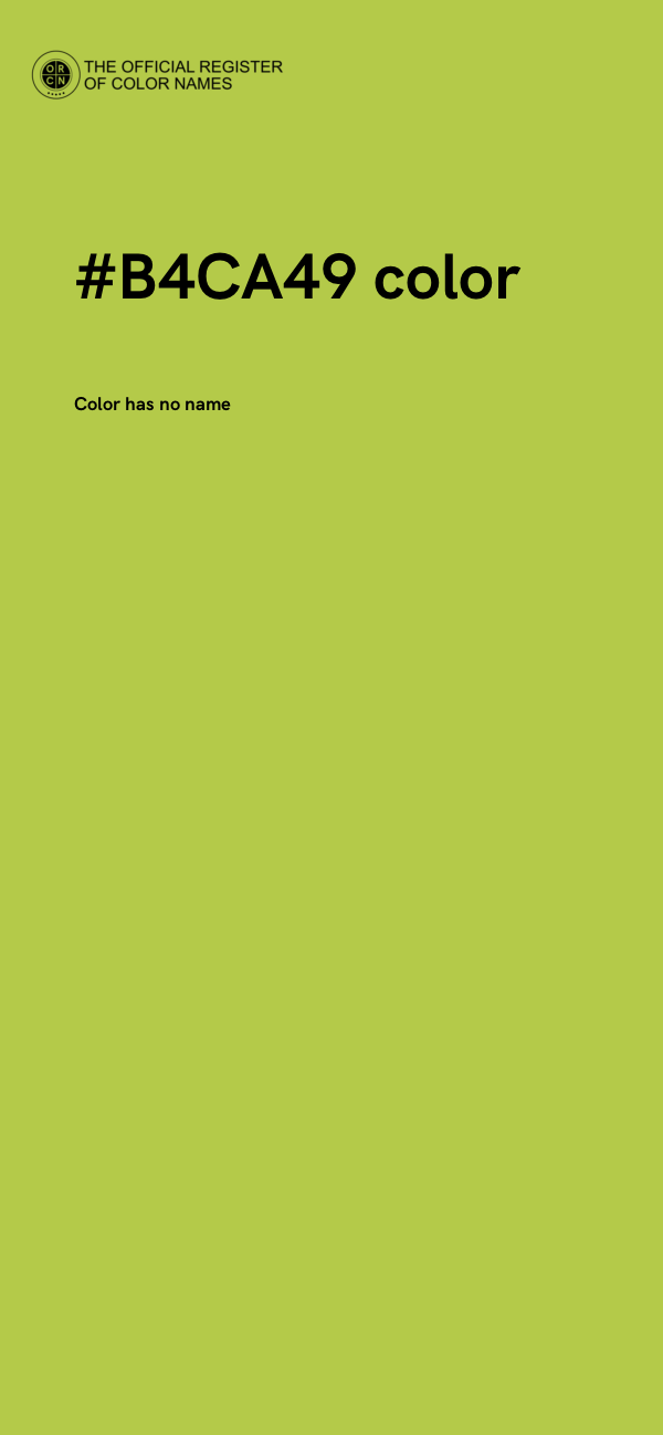 #B4CA49 color image