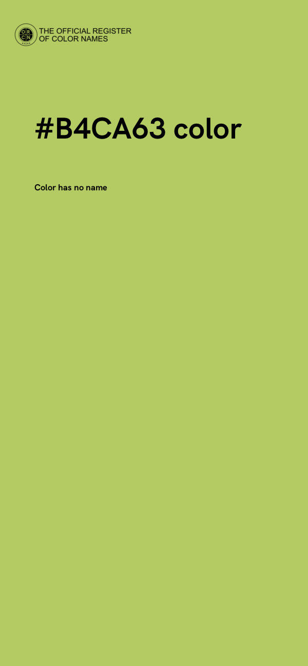 #B4CA63 color image