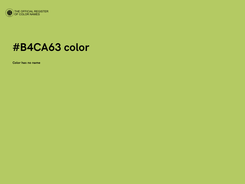 #B4CA63 color image
