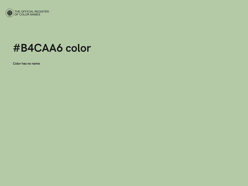 #B4CAA6 color image
