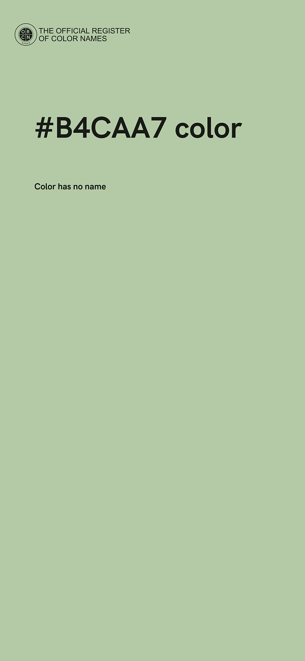 #B4CAA7 color image