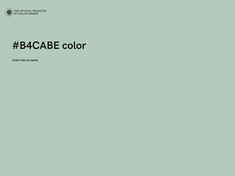 #B4CABE color image