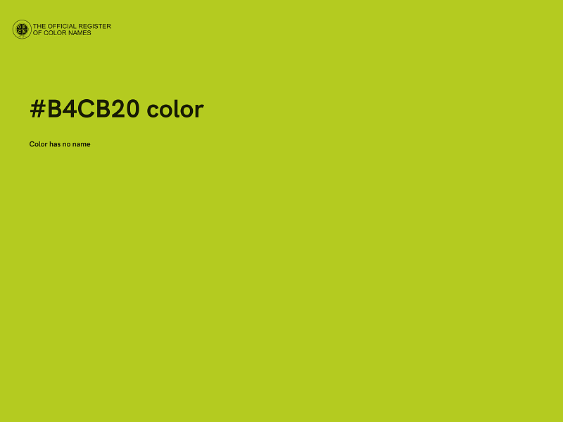 #B4CB20 color image