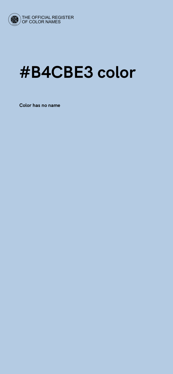 #B4CBE3 color image