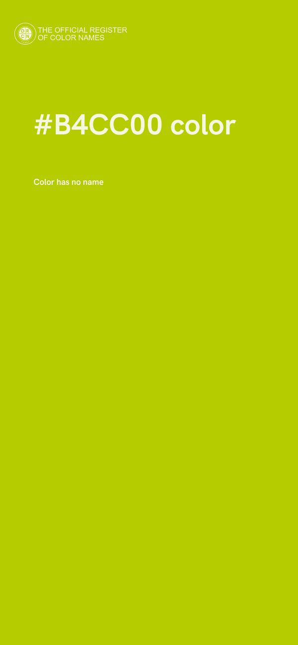 #B4CC00 color image