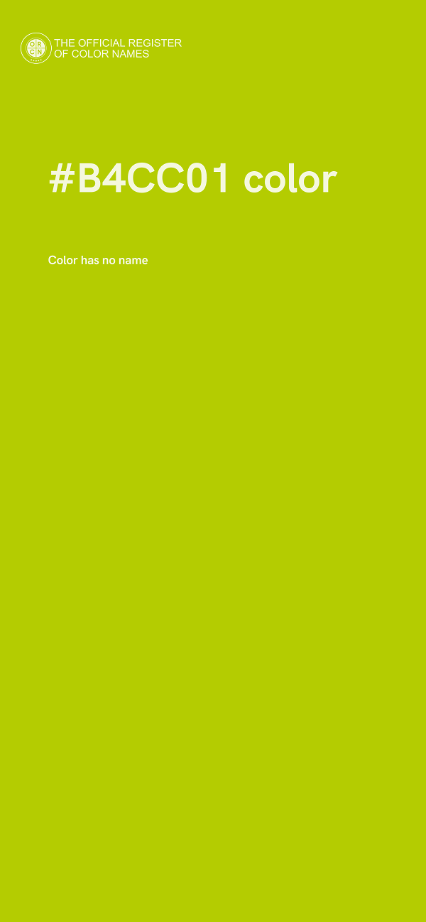 #B4CC01 color image