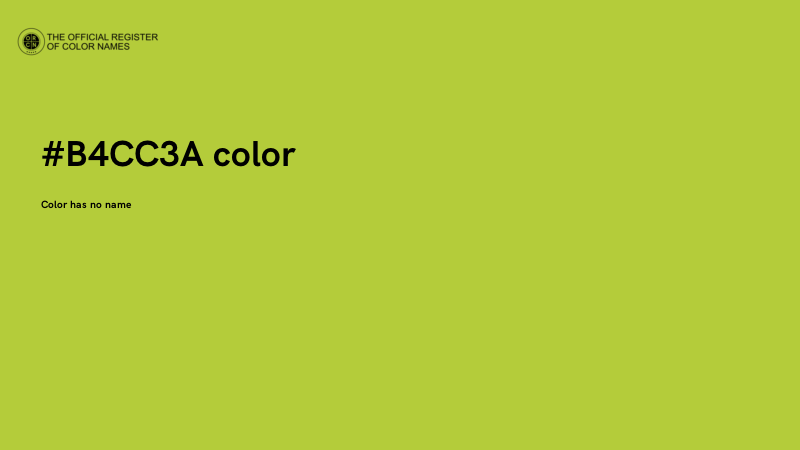 #B4CC3A color image