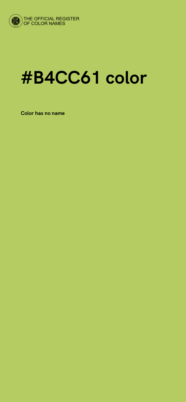 #B4CC61 color image