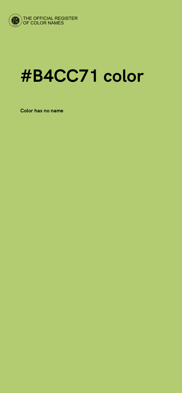 #B4CC71 color image