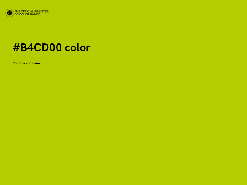 #B4CD00 color image