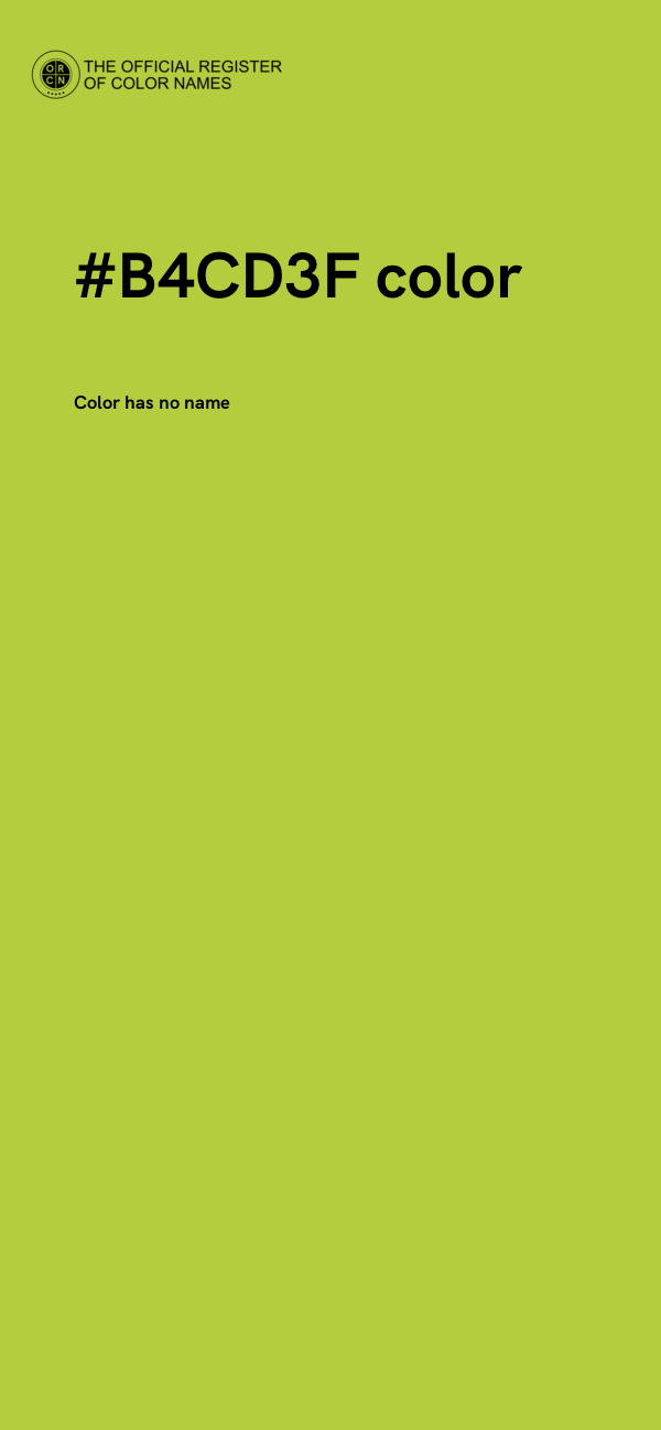 #B4CD3F color image