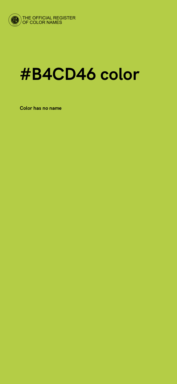 #B4CD46 color image