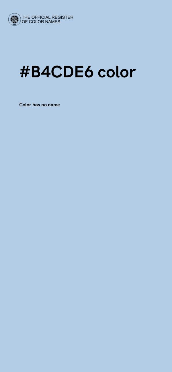 #B4CDE6 color image